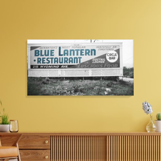 SCRANTON PENNSYLVANIA BLUE LANTERN RESTAURANT CANVAS AFDRUK (Insitu (Woonkamer))