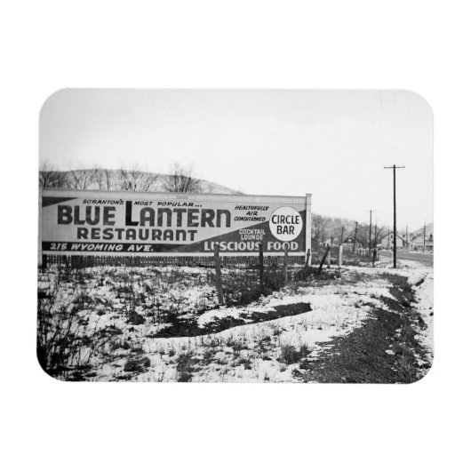 SCRANTON PENNSYLVANIA BLUE LANTERN RESTAURANT MAGNEET (Horizontaal)