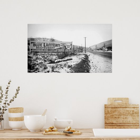 SCRANTON PENNSYLVANIA BLUE LANTERN RESTAURANT POSTER (Keuken)