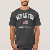 Scranton Pennsylvania PA  Amerikaanse vlag T-shirt (Voorkant)