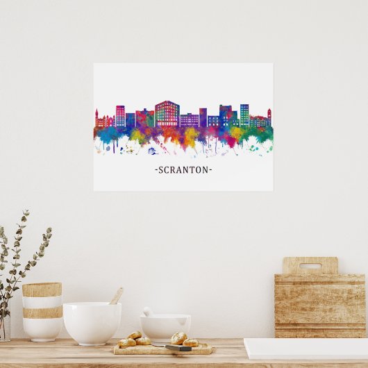 Scranton Pennsylvania Skyline Poster (Keuken)