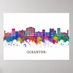 Scranton Pennsylvania Skyline Poster