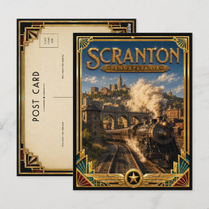 Scranton Pennsylvania Vintage Art Deco Gouden Tijd Briefkaart
