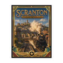Scranton Pennsylvania Vintage Art Deco Gouden Tijd