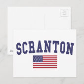 Scranton US Flag Briefkaart (Voorkant / Achterkant)