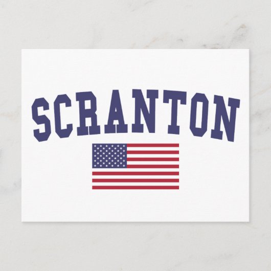 Scranton US Flag Briefkaart (Voorkant)