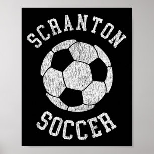 Scranton Voetbal Retro Versleten Jaren 90 Oud Poster