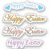 Scrap Boeking Gelukkig Pasen Sticker (Voorkant)