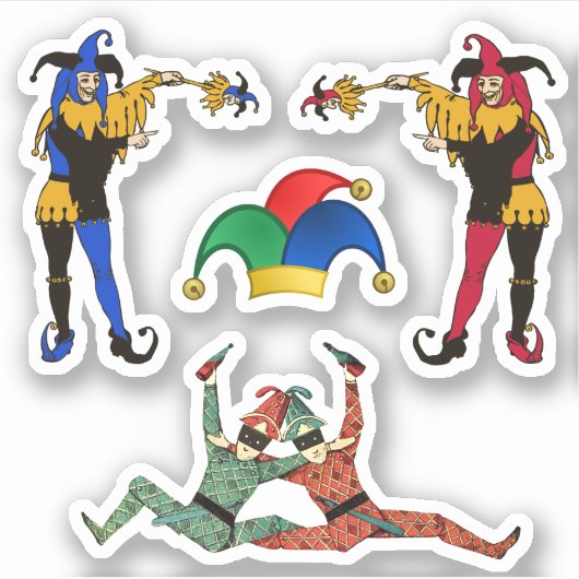 Scrap Boeking Jesters April Fools Dag Sticker (Voorkant)