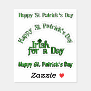 Scrap Boekingtekst St. Patrick's Day Sticker