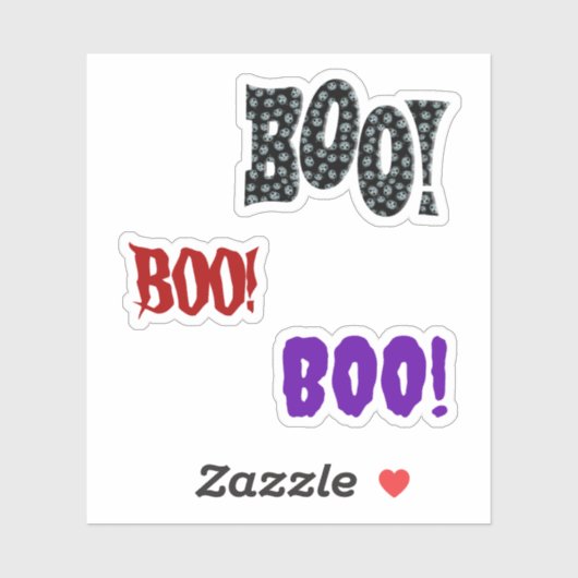 Scrap Book BOO! Halloween Sticker (Vel)