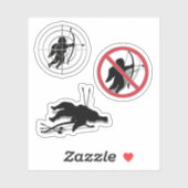 Scrap Book Cupid Anti Valentine's Day  Sticker (Vel)