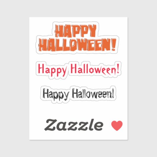 Scrap Book Happy Halloween Sticker (Vel)