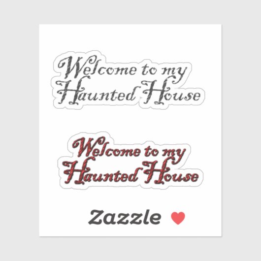 Scrap Book Haunted House Halloween Sticker (Vel)