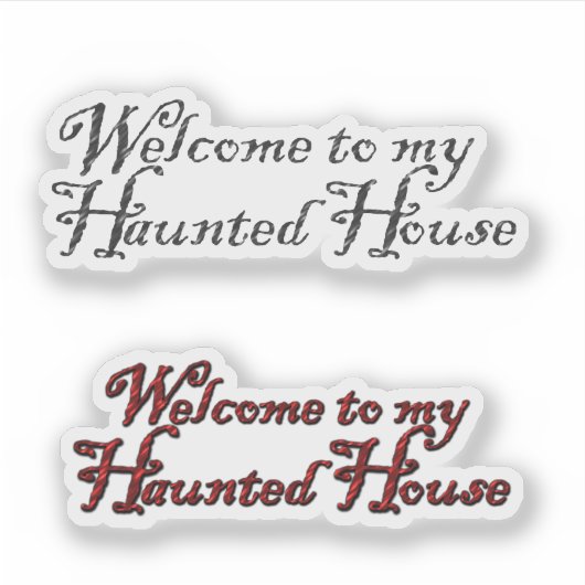 Scrap Book Haunted House Halloween Sticker (Voorkant)