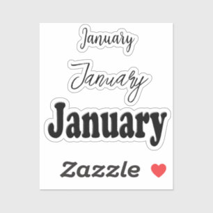 Scrap Book January Sticker