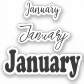 Scrap Book January Sticker (Voorkant)