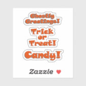 Scrap Book Trick or Treat Halloween Sticker (Vel)