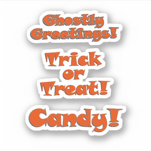 Scrap Book Trick or Treat Halloween Sticker (Voorkant)