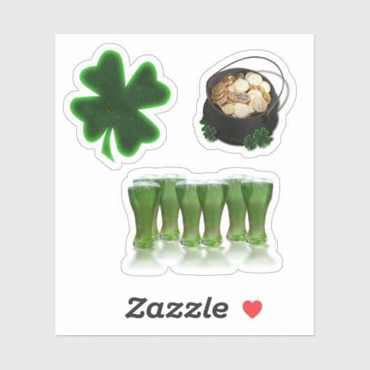 Scrap Booking Green Beer St. Patrick's Day Sticker (Vel)
