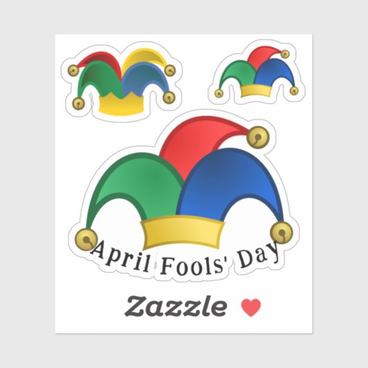 Scrap Booking Jesters Pet April Fools Day Sticker (Vel)