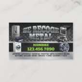 Scrap Metal Pickup Engels-Spaans Visitekaartje (Achterkant)