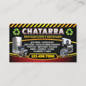 Scrap Metal Pickup Recycle Bilingual Business Card Visitekaartje (Achterkant)