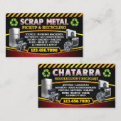 Scrap Metal Pickup Recycle Bilingual Business Card Visitekaartje (Voorkant / Achterkant)