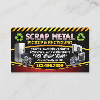 Scrap Metal Pickup Recycle Bilingual Business Card Visitekaartje