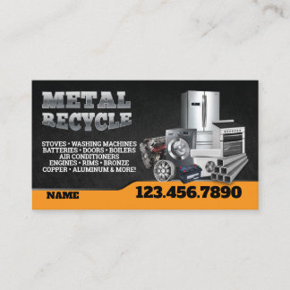 Scrap Metal Recycle English-Spanish Business Card Visitekaartje