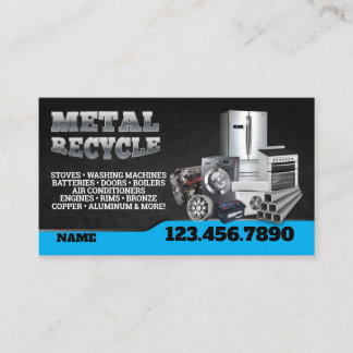 Scrap Metal Recycle English-Spanish Business Card Visitekaartje