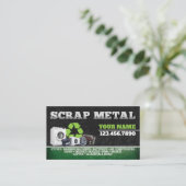 Scrap Metal Recycling Service Bilingual Card Visitekaartje (Staand voorkant)