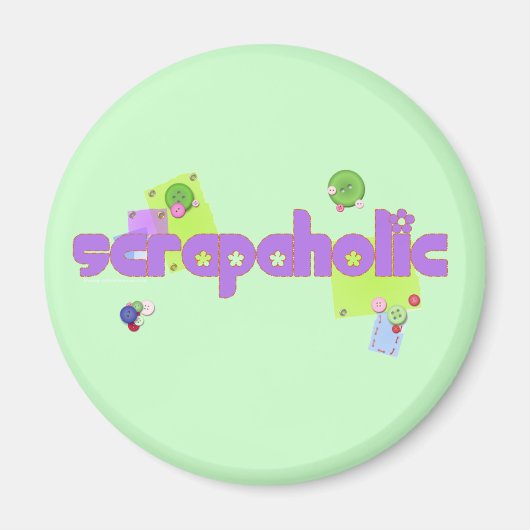 Scrapaholic Scrapbook Lovers Magnet (Voorkant)