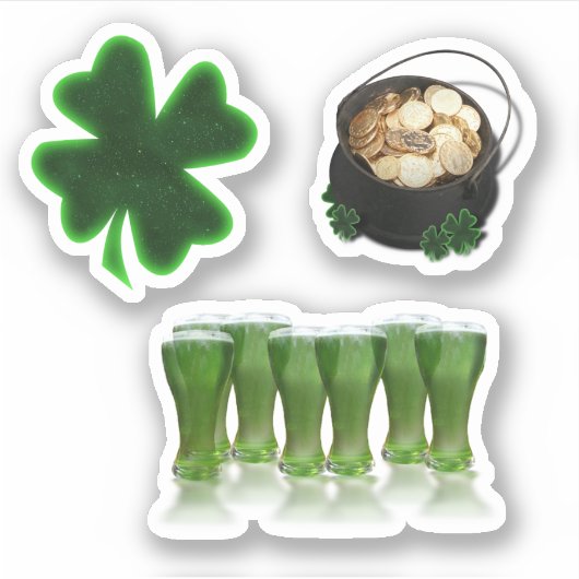 Scrapboeken Groene Bier St. Patrick's Dag Sticker (Voorkant)