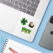 Scrapboeken Groene Bier St. Patrick's Dag Sticker (Laptop met iPhone)