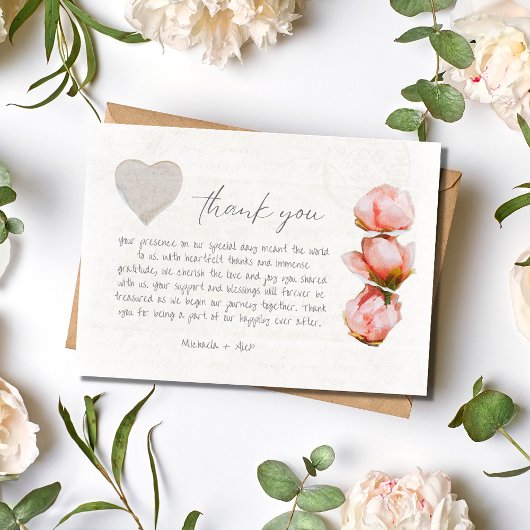 Scrapbook 3 foto bruiloft dank u kaart