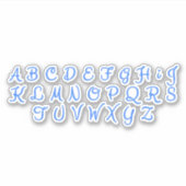 Scrapbook alfabet letters - Handschrift Stickers (Voorkant)