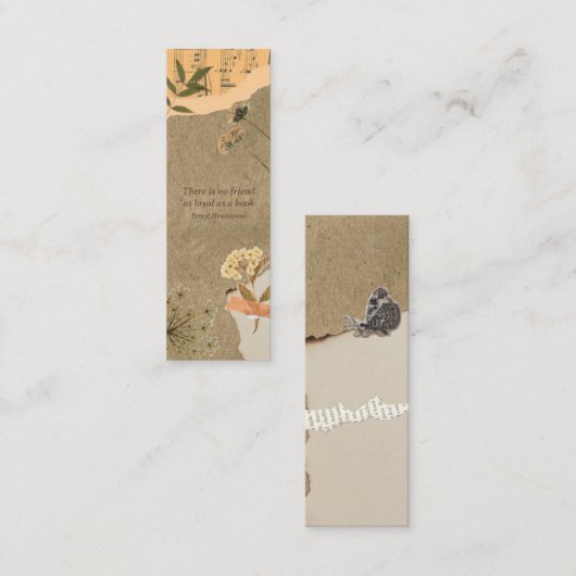  Scrapbook Bloemen Thema Mini Bladwijzer Kaart Contactkaartje (Voorkant / Achterkant)