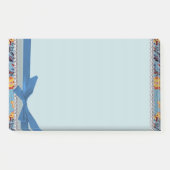 Scrapbook bloemenblauw met lint Notities Post-it® Notes (Voorkant)