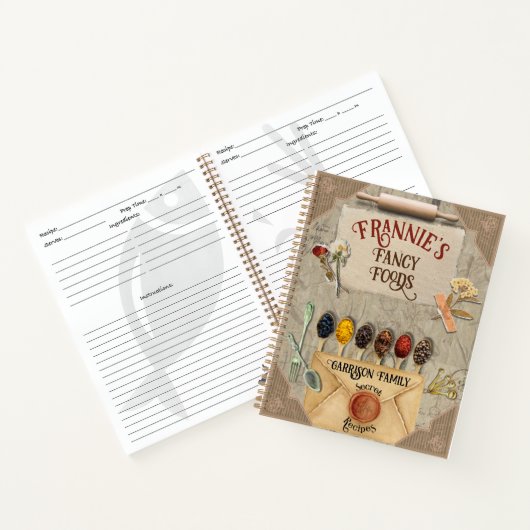 Scrapbook Charm Recept Cookbook Notitieboek (Binnen)