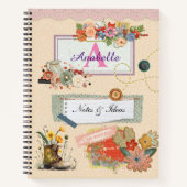 Scrapbook collage handgemaakte stijl monogram op m notitieboek (Voorkant)
