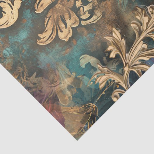 Scrapbook Damask Collage Patina Tissuepapier (Detail)