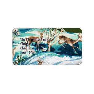 Scrapbook Deer Etiket