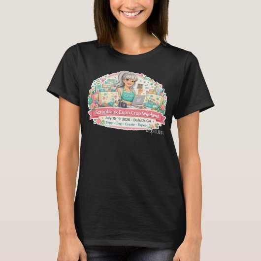 Scrapbook Expo 2026 Dames Basic T-shirt (Voorkant)