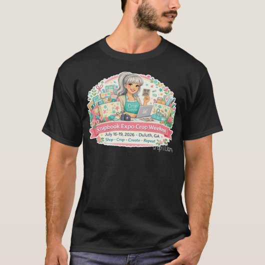 Scrapbook Expo Basic T-shirt 2026 Unisex Zwart (Voorkant)