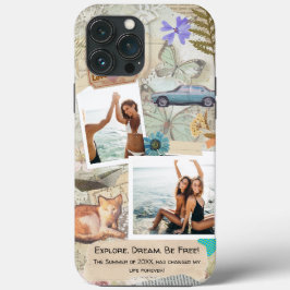  Scrapbook Fotocollage gepersonaliseerd Case-Mate iPhone Case