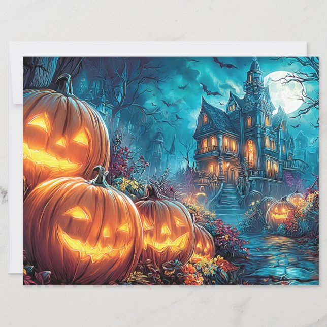 Scrapbook Gothic Haunted House Jack-O-Lanterns (Voorkant)