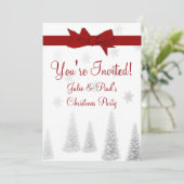 Scrapbook kerstfeestelijke uitnodiging (Staand voorkant)