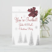Scrapbook kerstfeestelijke uitnodiging (Staand voorkant)