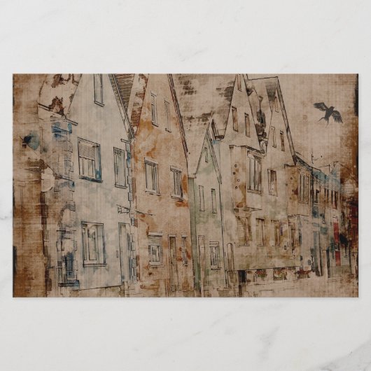  scrapbook Kunstboek Schilting Sepia Briefpapier (Voorkant)